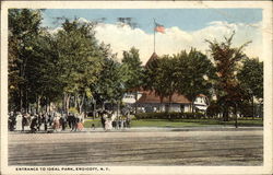 Entrance to Ideal Park Postcard