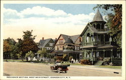 West Main Street - Residence Section Postcard