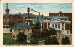 Goodwill Theatre and Fire Station Postcard