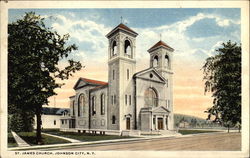 St. James Church Johnson City, NY Postcard Postcard