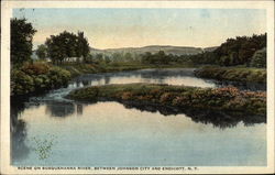 Scene on Susquehanna River Endicott, NY Postcard Postcard