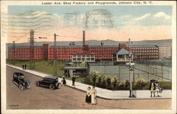 Lester Ave. Shoe Factory and Playgrounds Postcard