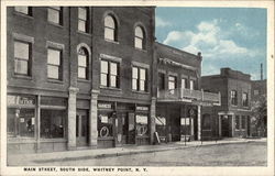 Main Street, South Side Whitney Point, NY Postcard Postcard