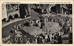 International Circle, Great Lakes Exposition Postcard