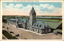 Union Square Portland, ME Postcard Postcard