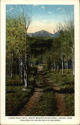 Long Peaks Trail, Rocky Mountain National Park Estes Park, CO Postcard Postcard