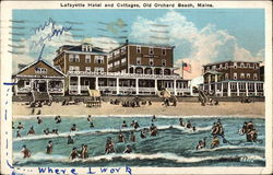 Lafayette Hotel and Cottages Old Orchard Beach, ME Postcard Postcard