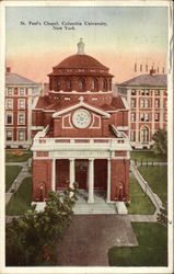 St. Pauls Chapel, Columbia University Postcard