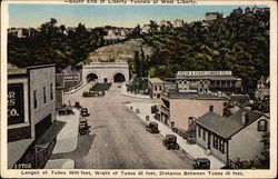 South end of Liberty Tunnels at West Liberty Postcard