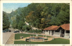 Entrance Park and Indian Trail Watkins Glen, NY Postcard Postcard