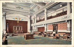 Masonic Temple - The Green Room Postcard