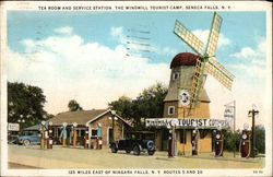 The Windmill Tourist Camp - Tea Room and Service Station Seneca Falls, NY Postcard Postcard