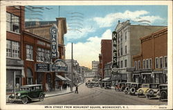 Main Street From Monument Square Postcard