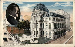 City Hall and Annex - James M. Curley, Mayor Boston, MA Postcard Postcard