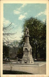 Public Garden - Statue of Ether Boston, MA Postcard Postcard