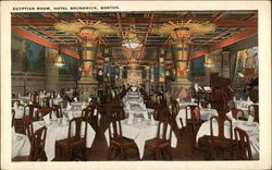 Egyptian Room, Hotel Brunswick Boston, MA Postcard Postcard