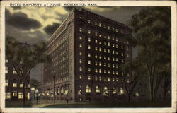 Hotel Bancroft at Night Postcard