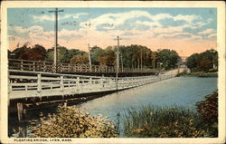 Floating Bridge Lynn, MA Postcard Postcard