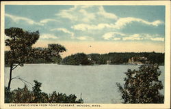 Lake Nipmuc - View from Point Pleasant Mendon, MA Postcard Postcard