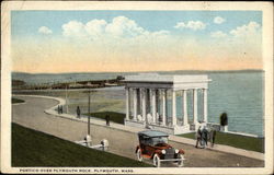 Portico Over Plymouth Rock Massachusetts Postcard Postcard