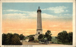 Myles Standish Monument Duxbury, MA Postcard Postcard