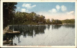 View of Lakewood, Lake Quinsigamond Worcester, MA Postcard Postcard