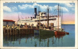 Boat Landing - Cape Cod Woods Hole, MA Postcard Postcard