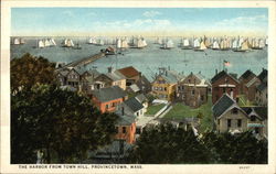 The Harbor from Town Hill Provincetown, MA Postcard Postcard