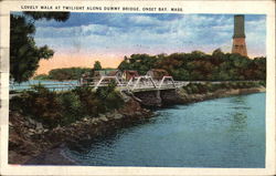 Lovely Walk at Twilight along Dummy Bridge Onset, MA Postcard Postcard