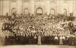 Group In Front of Topeka High School Kansas Postcard Postcard