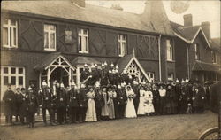 German Wedding Party Postcard