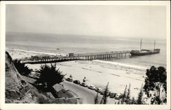 Boat at Long Dock at Ocean Beach Postcard