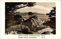 Midway Point, Seventeen Mile Drive Postcard