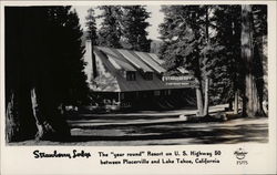 Strawberry Lodge Lake Tahoe, CA Postcard Postcard