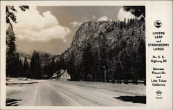 Lovers Leap and Strawberry Lodge Postcard