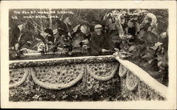 The Reverend at Work on Grotto Postcard