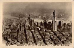 Downtown and East River Bridges Postcard