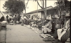 Open Market, Blanket Sellers Postcard