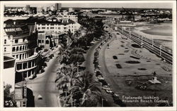 Esplanade Looking Towards Beach Durban, South Africa Postcard Postcard