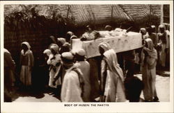 Body of Husein the Martyr Funeral Procession Postcard