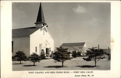 Post Chapel and Red Cross Building Postcard