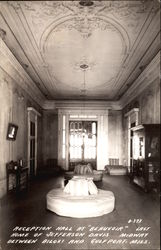 Reception Hall at "Beauvoir" Biloxi, MS Postcard Postcard