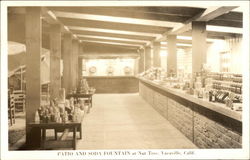 Patio and Soda Fountain at Nut Tree Vacaville, CA Postcard Postcard