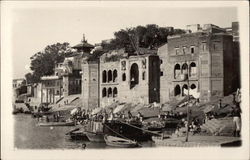 Ghats or Bathing Steps on the Ganges Postcard