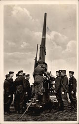 Nazi Soldiers with Large Gun Germany Nazi Germany Postcard Postcard