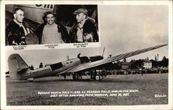 Russian North Pole Fliers at Pearson Field Postcard