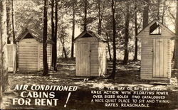 Air Conditioned Cabins for Rent! Postcard