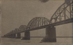 Bridge near Khabarovsk Russia Postcard Postcard