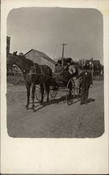 Horse Drawn Cart Postcard