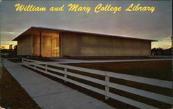 William and Mary College Library Postcard